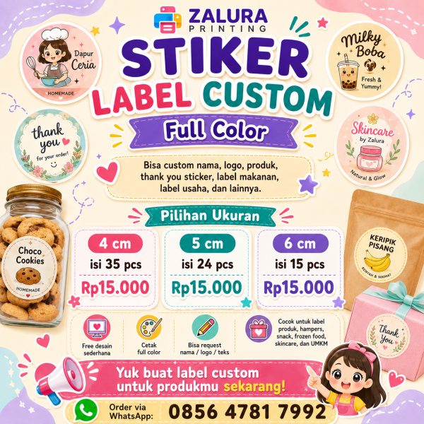 Stiker Label Makanan Custom